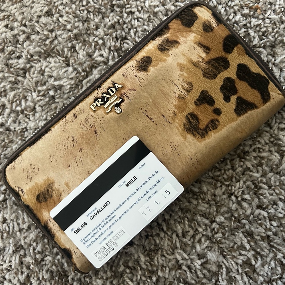 Prada Authentic Animal Print Wallet Vintage